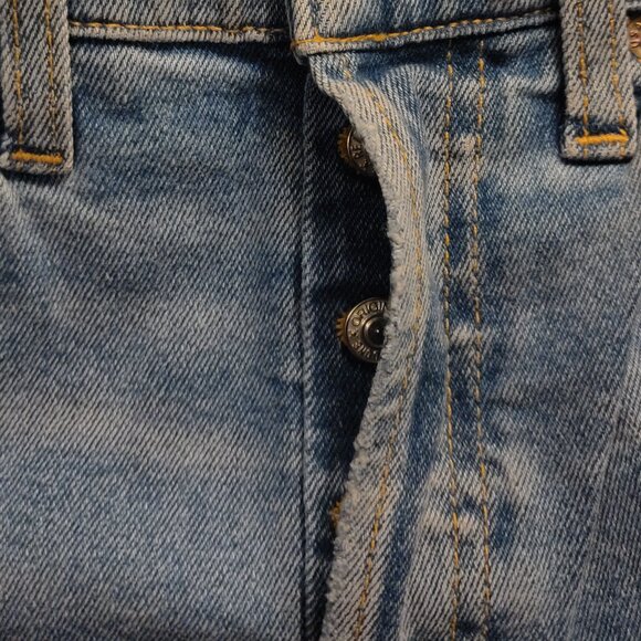 Re/Done 70's Stove Pipe High Rise Button Fly Jeans SIZE 26 - Picture 4 of 8